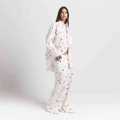 Cotton Poplin Oversized Sleep Set