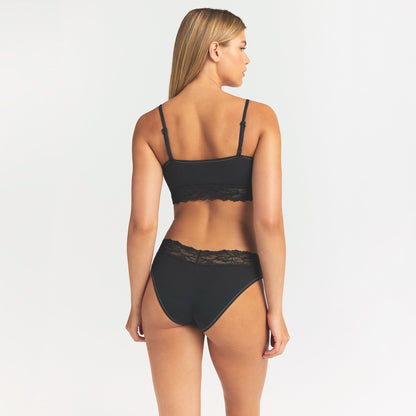 Lightweight Cotton Wide Lace Brief