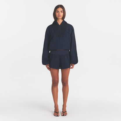 Woven Cotton Half Zip Pullover