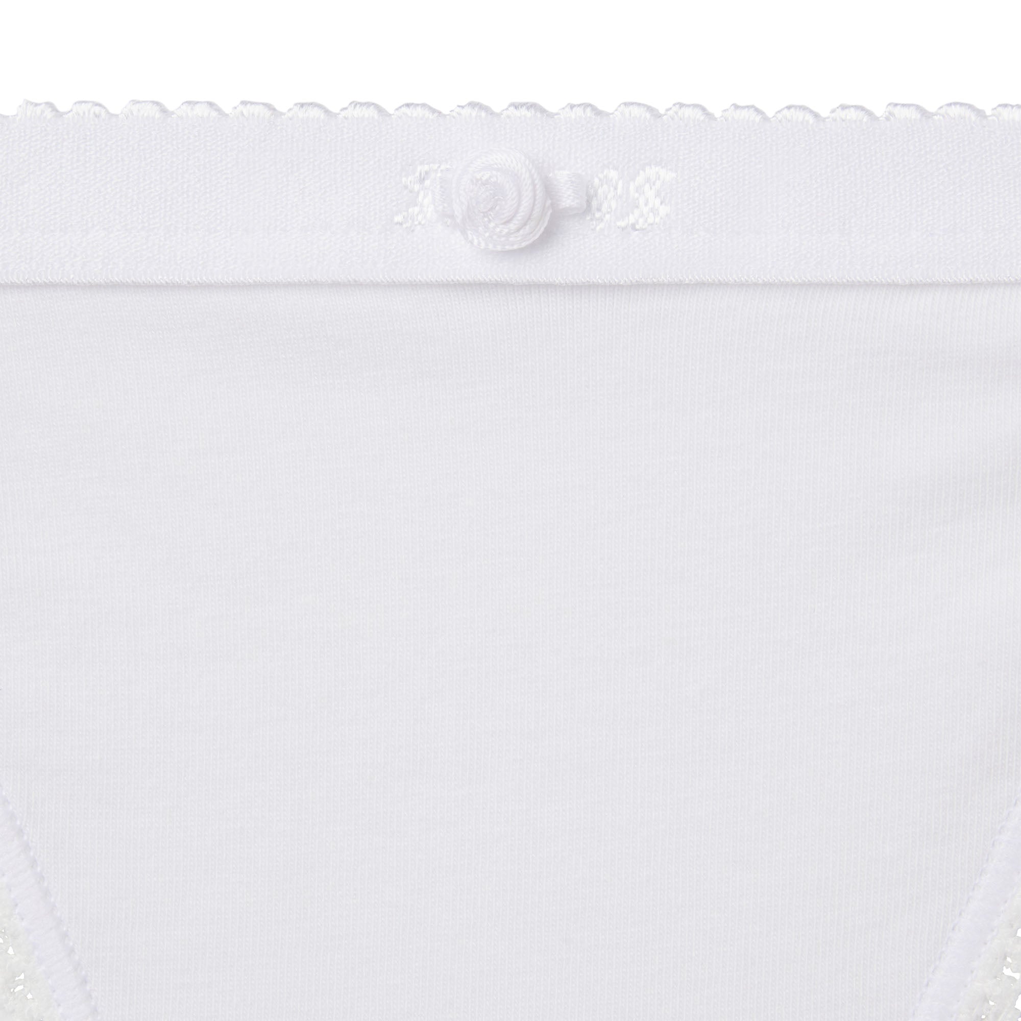 Lightweight Cotton Logo Picot String Bikini