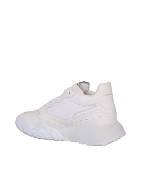 Men’s Perforated Leather High-Top Sneakers – White, Made in Italy