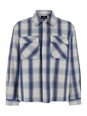 Represent Blue Shirt with Classic Collar and All-Over Check Motif in Cotton Blend Man