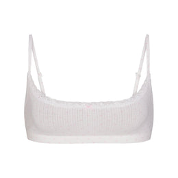 Lightweight Cotton Pointelle Scoop Bralette