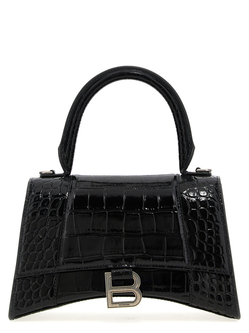 Black Hourglass Small Satchel Bag