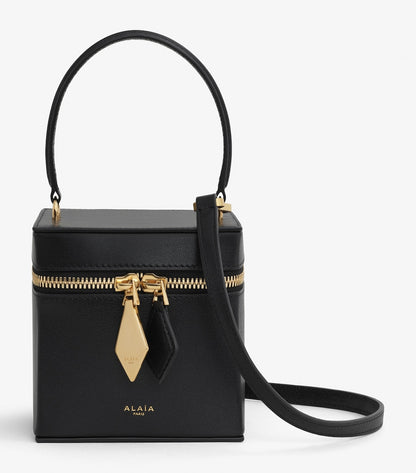 Leather Cube Vanity Bag