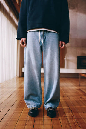 Wide leg denim
