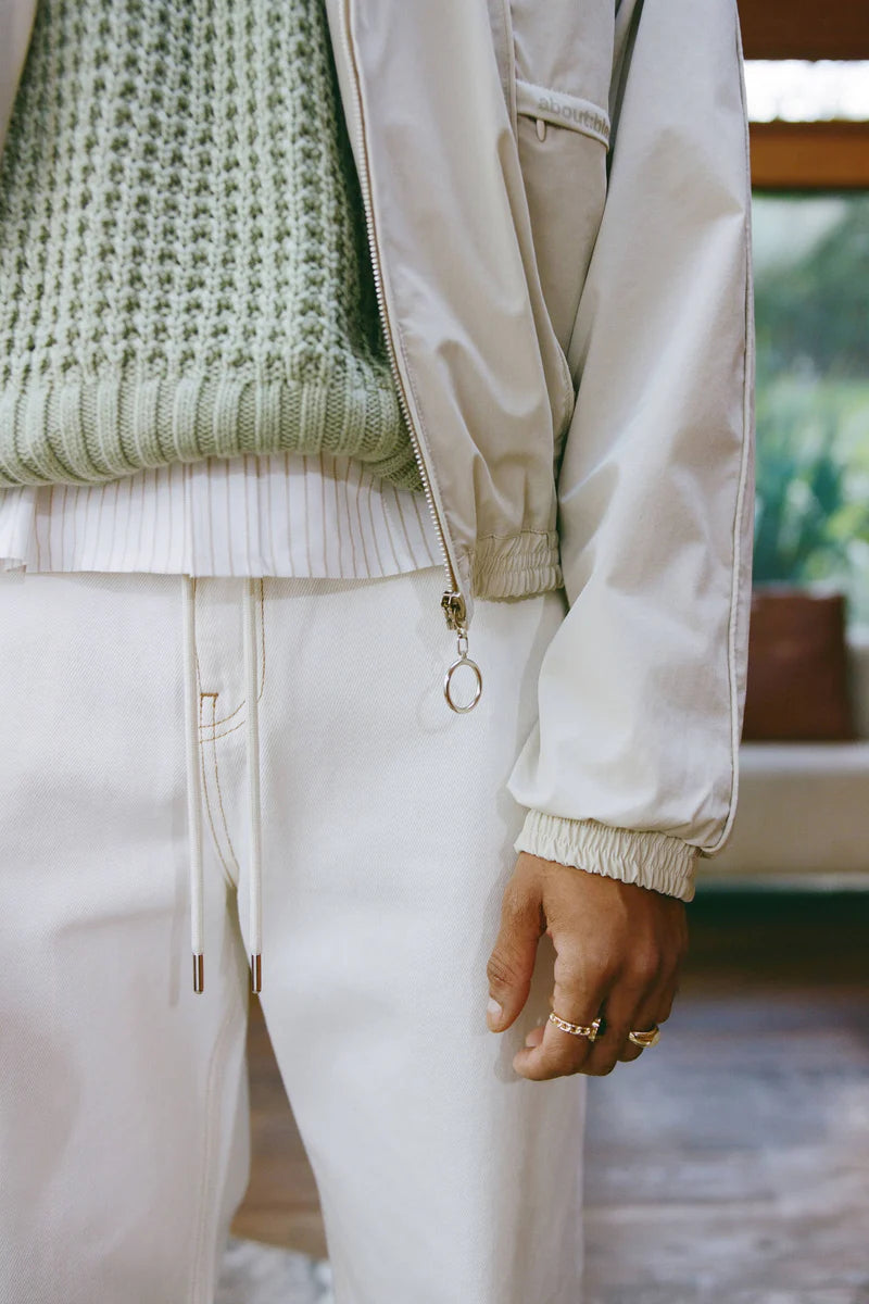 Relaxed denim jean - ecru