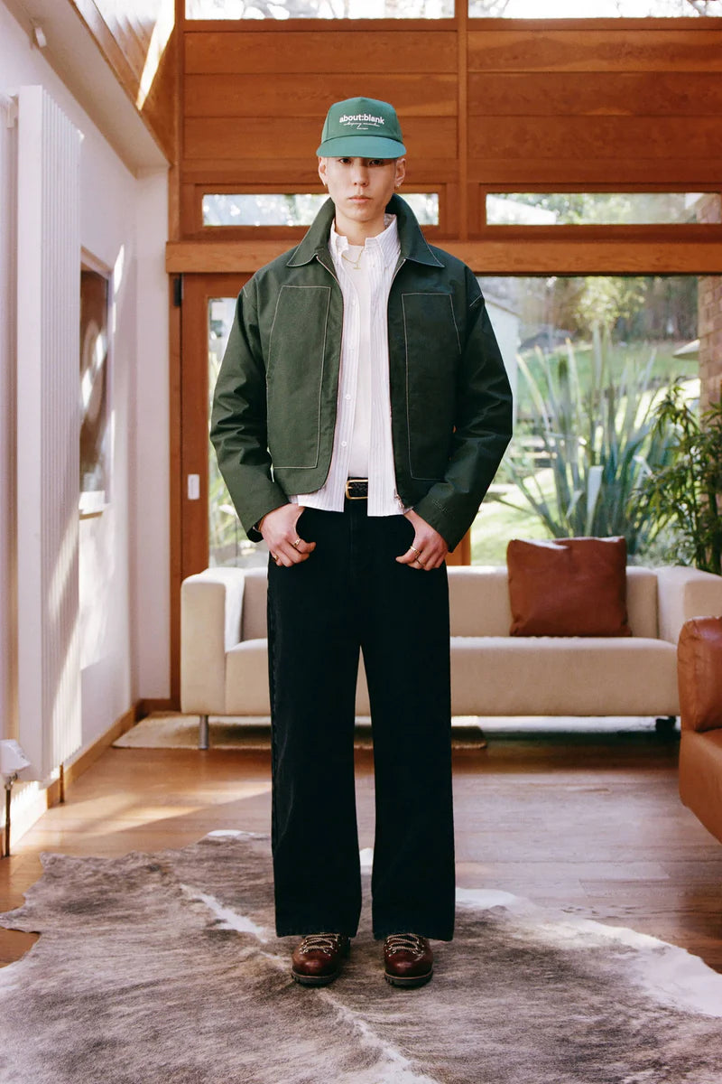 Relaxed denim jean - black