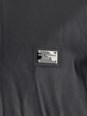 Dolce e gabbana Black Jacket with Metal Logo Patch on the Chest in Leather Man