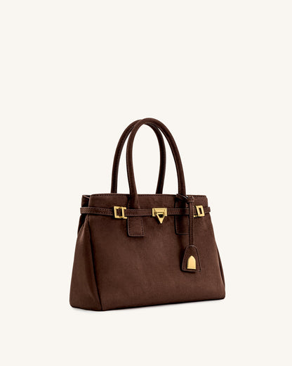 Miley Belt Embellished Tote Bag - Black
