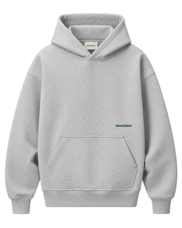 About Blank Box Hoodie in Grey Marl