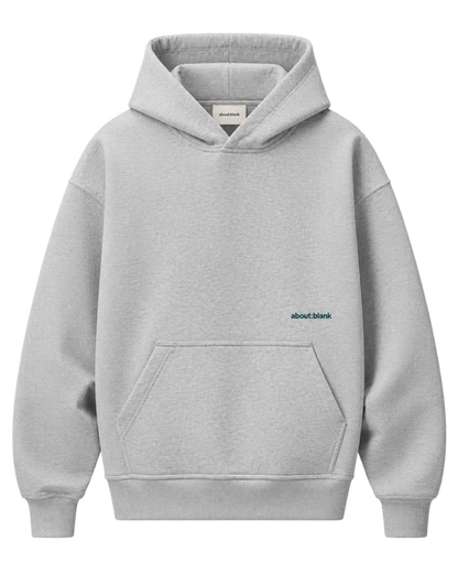 About Blank Box Hoodie in Grey Marl