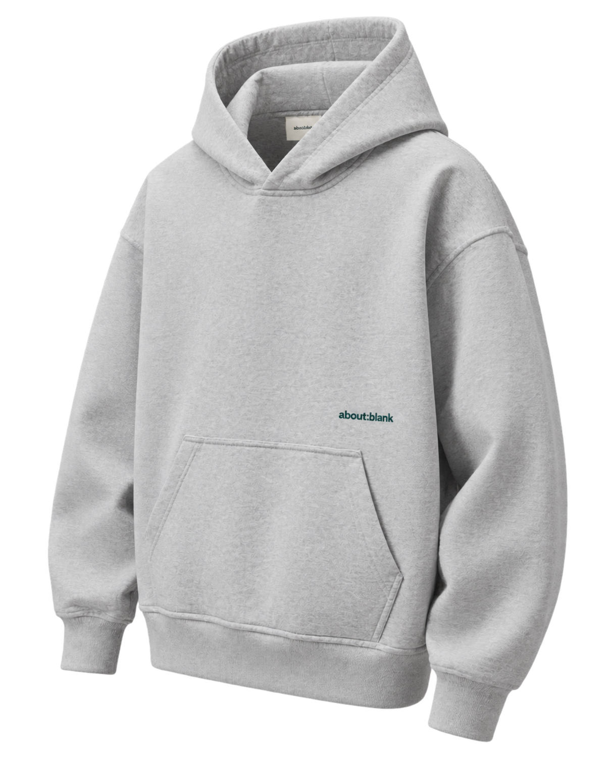 About Blank Box Hoodie in Grey Marl