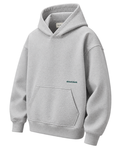 About Blank Box Hoodie in Grey Marl