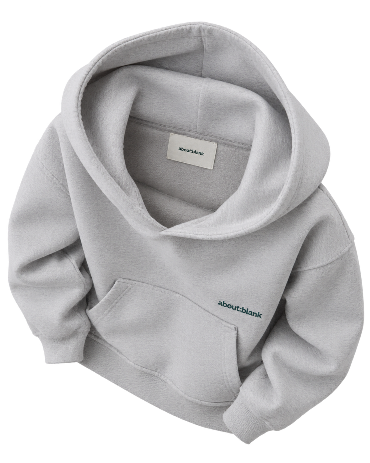 About Blank Box Hoodie in Grey Marl