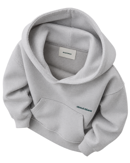 About Blank Box Hoodie in Grey Marl