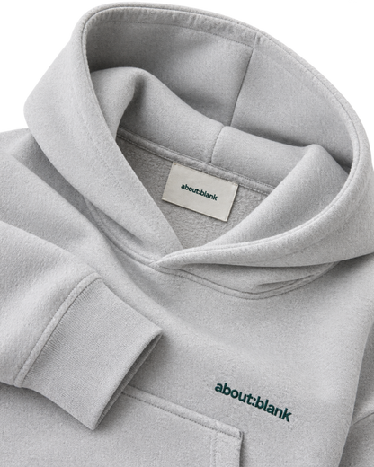 About Blank Box Hoodie in Grey Marl