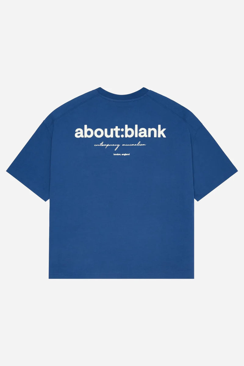 Box t-shirt - estate blue/white