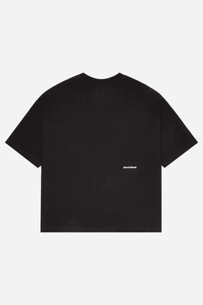 Mock neck t-shirt - black/ecru