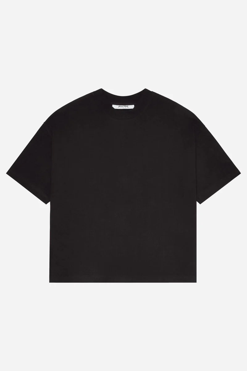 Mock neck t-shirt - black/ecru