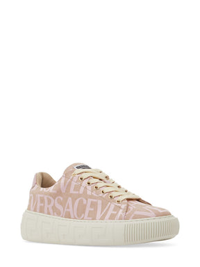 Versace Canvas & cotton sneakers