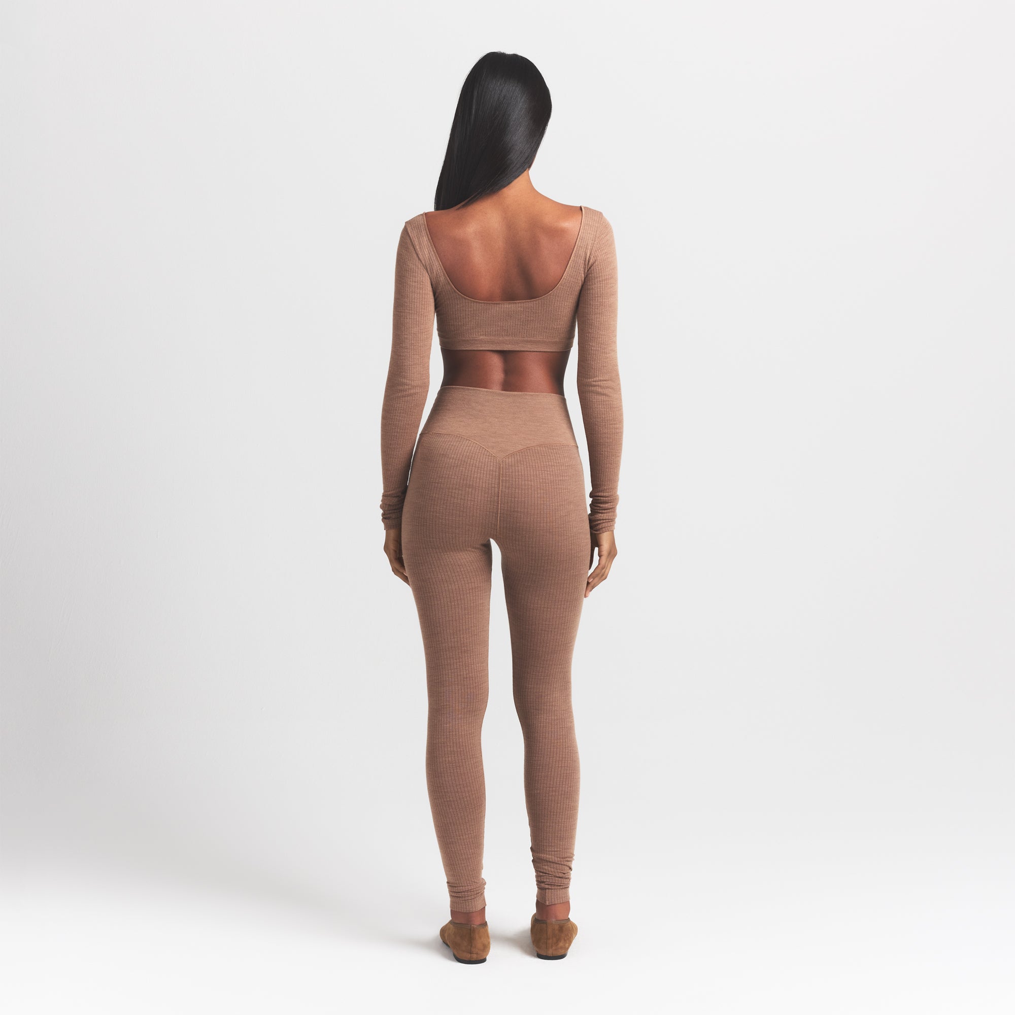 Wool Rib High-waisted Legging