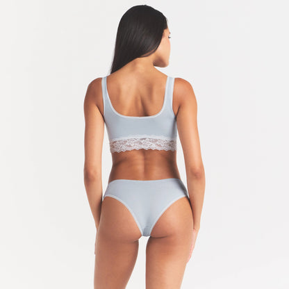 Lightweight Cotton Lace Scoop Bralette