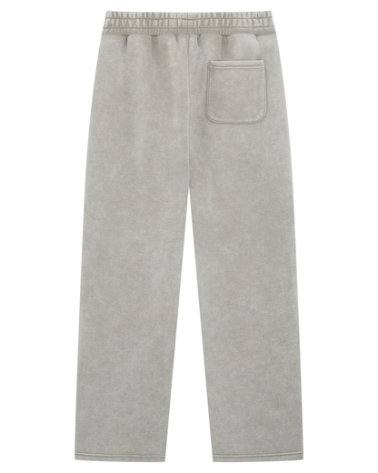 Magiri Embroidered Acid Wash Joggers in Washed Oatmeal