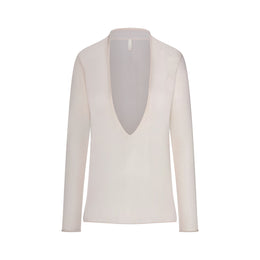 Slinky Knit Deep Plunge Top