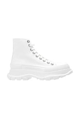 White Printed Logo Man Sneakers