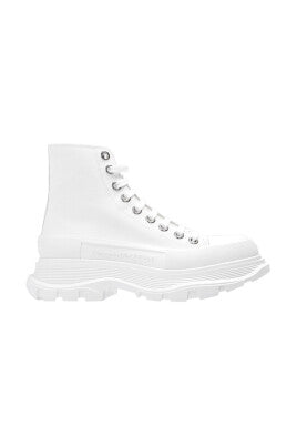 White Printed Logo Man Sneakers