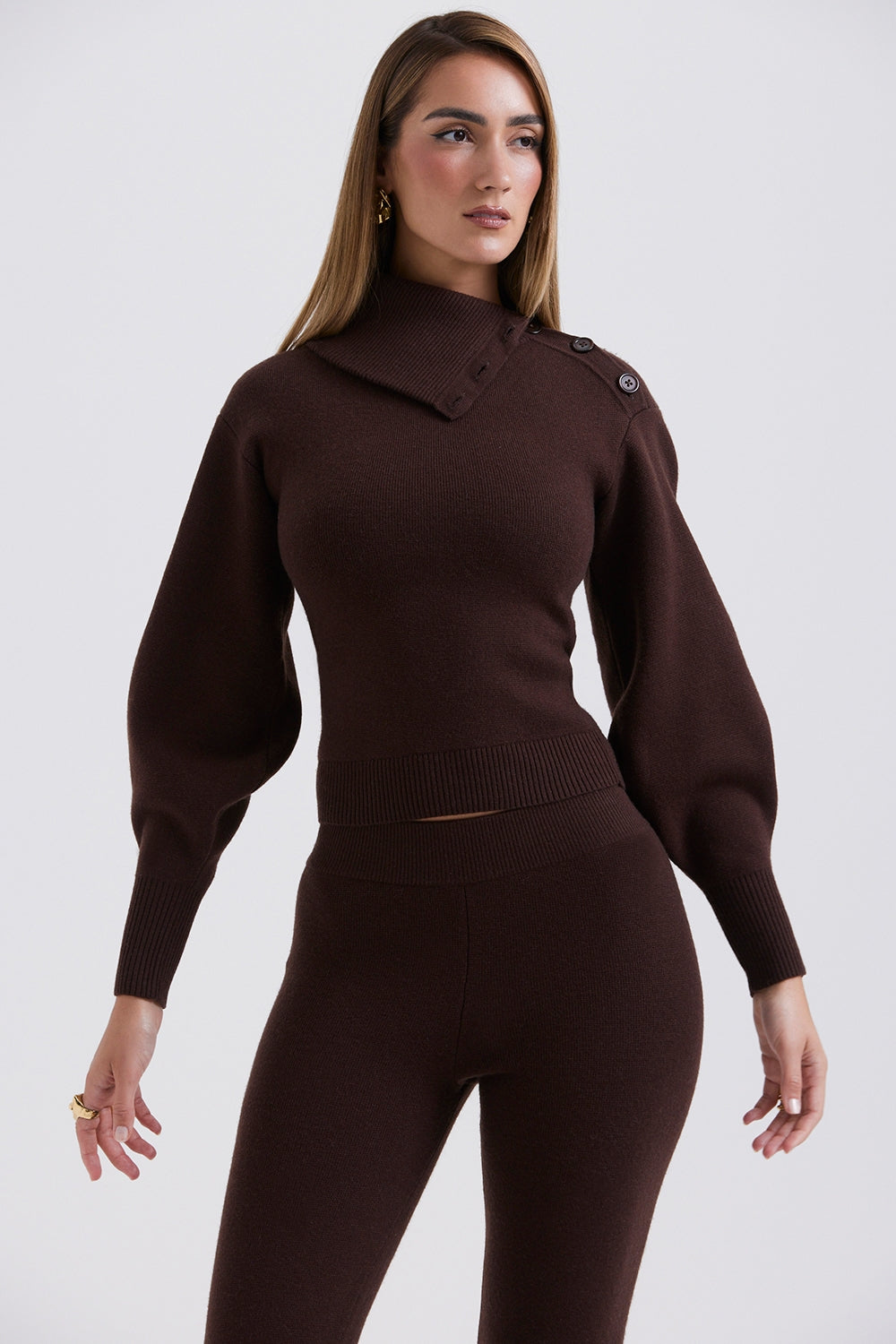 Chocolate cashmere blend sweater
