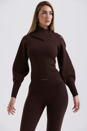 Chocolate cashmere blend sweater