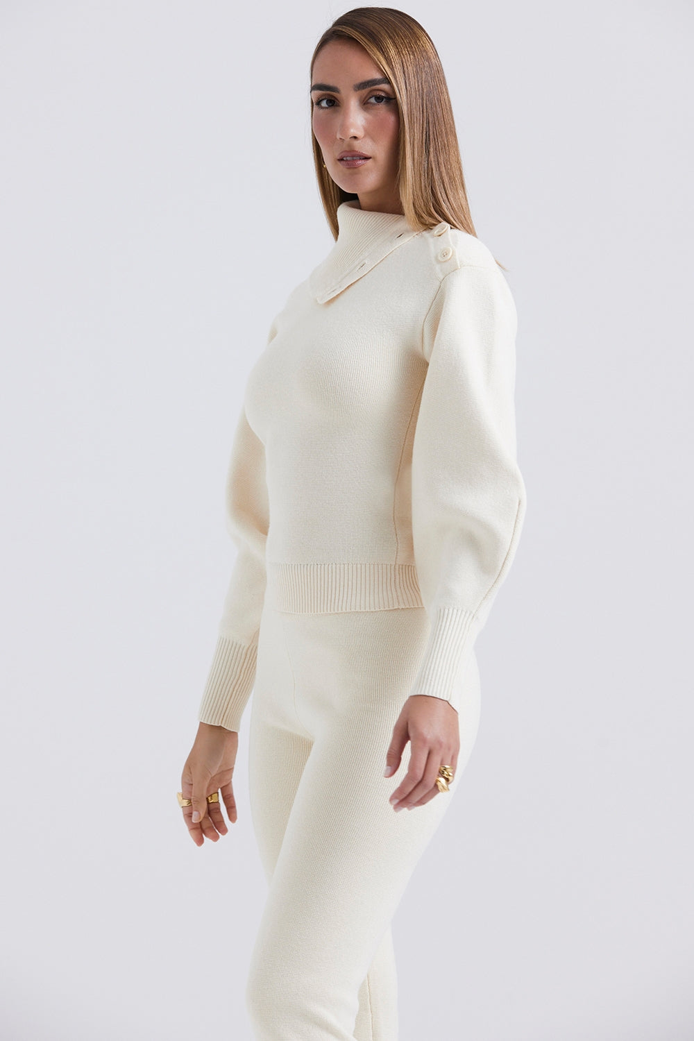 Cream cashmere blend sweater