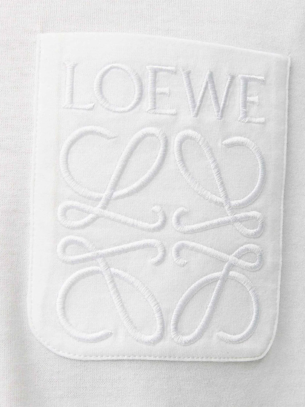 Loewe Relaxed Fit Tonal Pocket Logo T-Shirt in White
