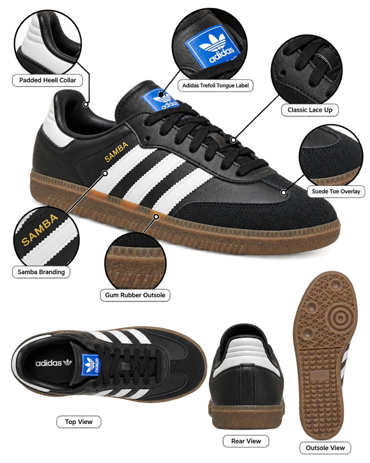 Adidas Samba OG 'Black Gum'