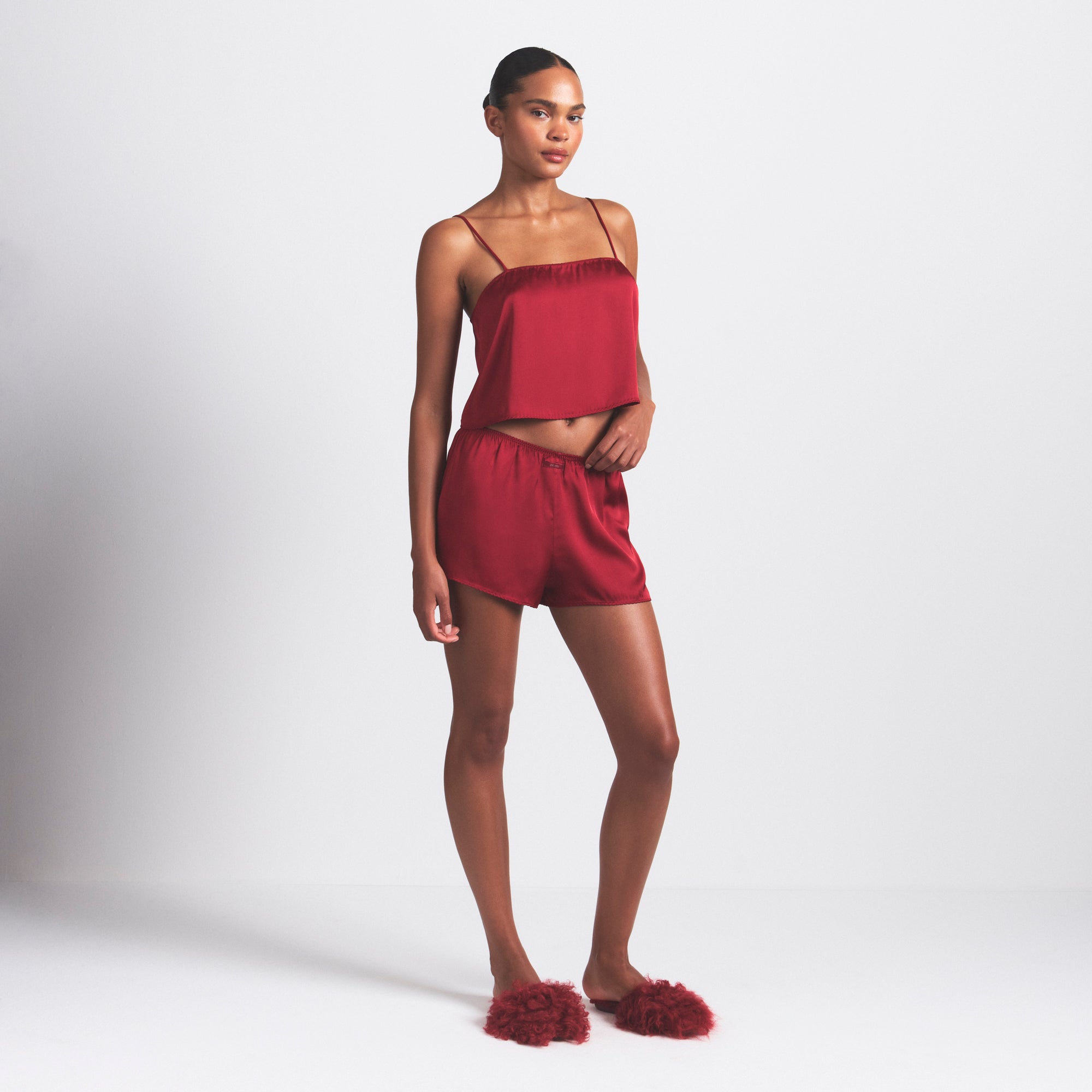 Woven Shine Cami and Short Sleep Set