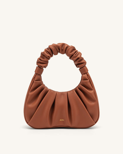Gabbi Ruched Hobo Handbag - Light Yellow