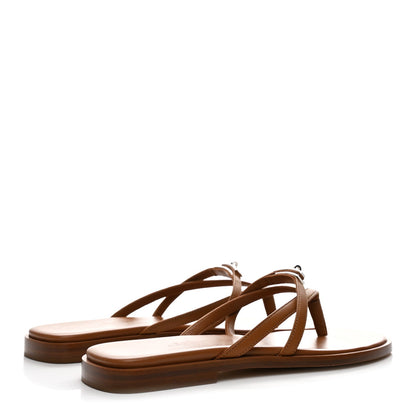 Calfskin Miss Sandals 36 Naturel
