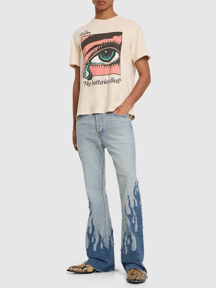 Gallery Dept Dead Batteries T-Shirt in Antique White