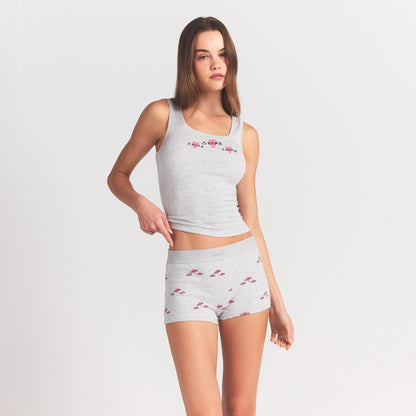 Cotton Rib Tank and Short Set