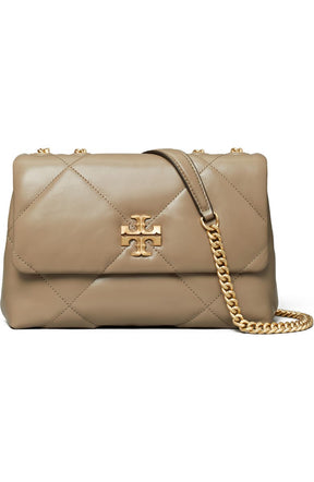 Small Kira Diamond Quilted Convertible Leather Shoulder Bag