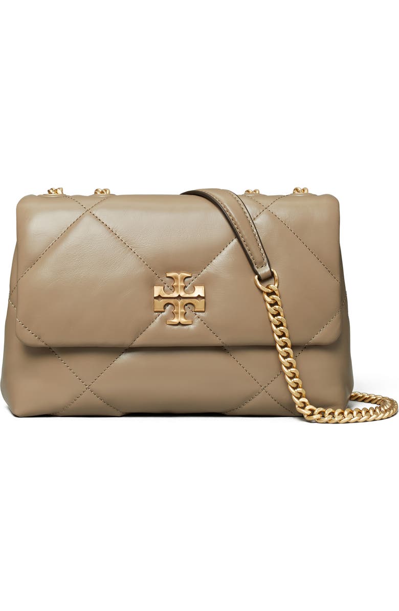 Small Kira Diamond Quilted Convertible Leather Shoulder Bag