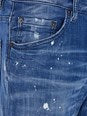 Dsquared2 'Skater' Blue Jeans with Logo Patch on the Rear and Distressed Effect in Denim Man
