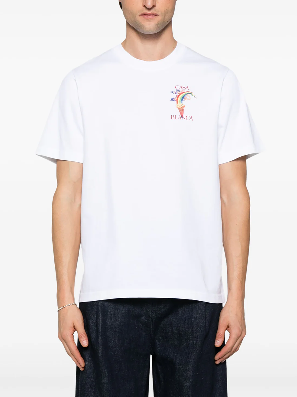 Casablanca Nature Teacher Printed T-Shirt in White