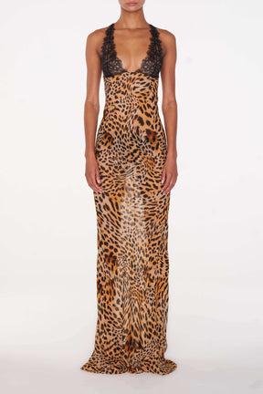Akima Leopard Slip Dress