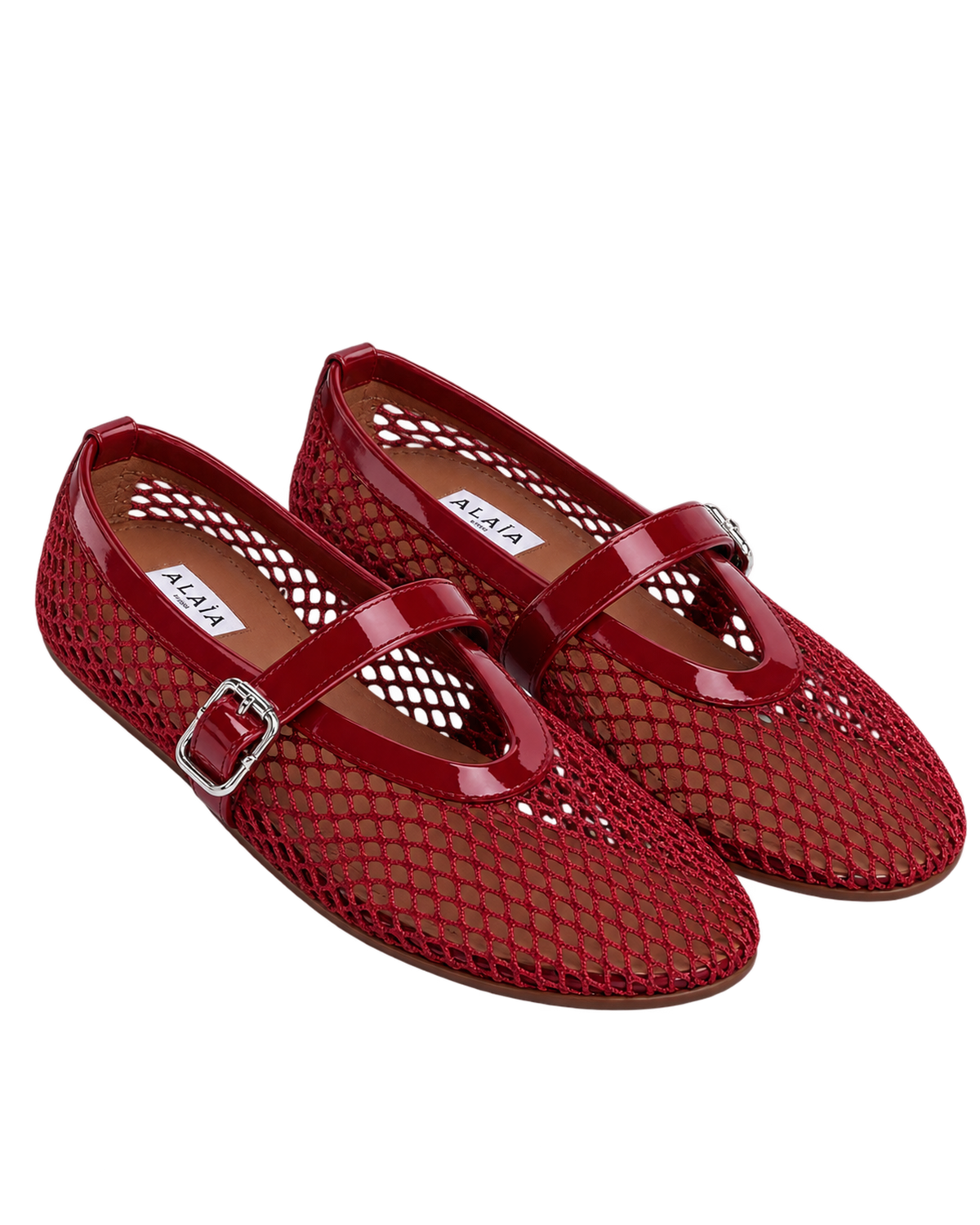 Alaïa Carmine BALLET FLATS IN FISHNET