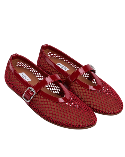 Alaïa Carmine BALLET FLATS IN FISHNET