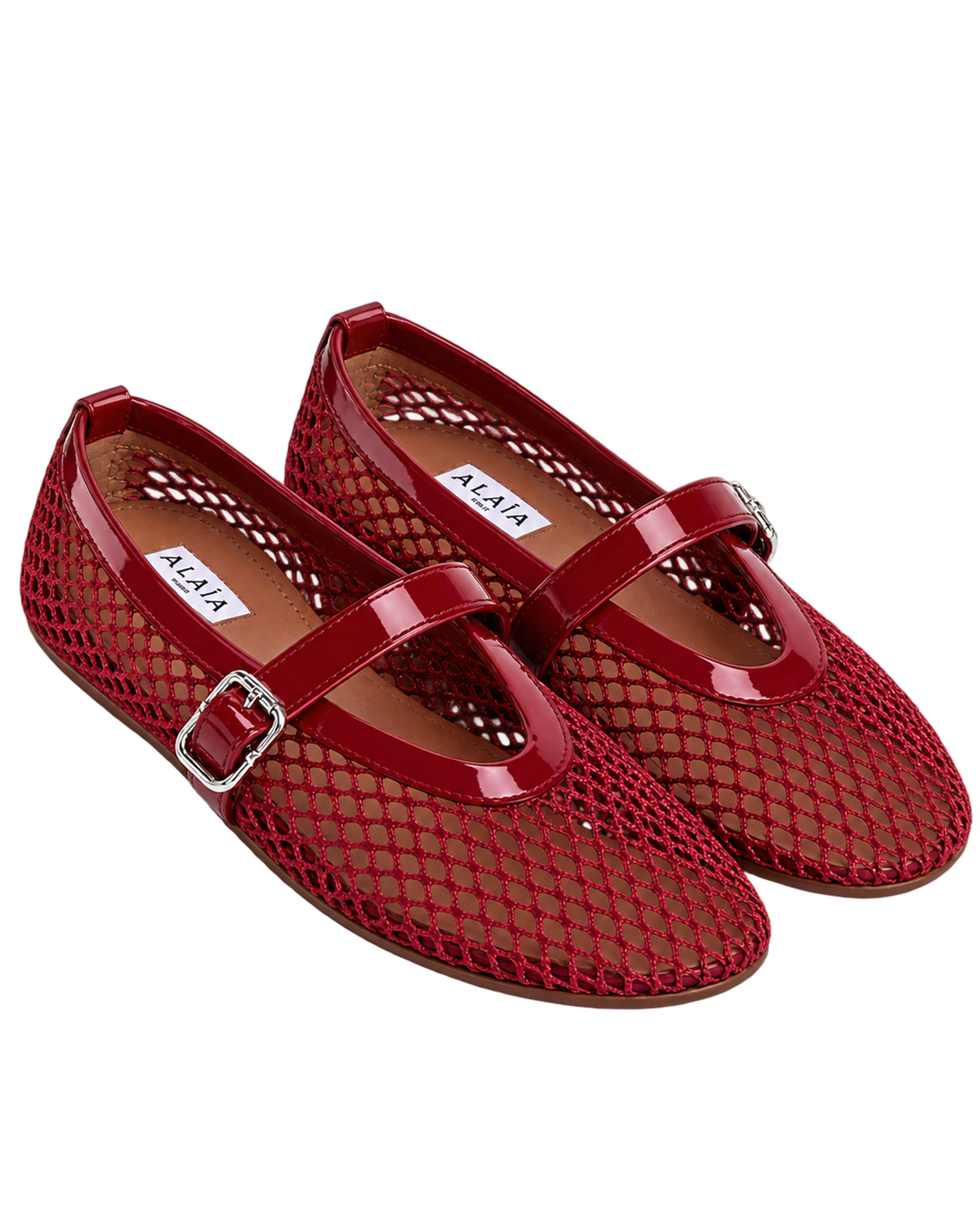 Alaïa Carmine BALLET FLATS IN FISHNET