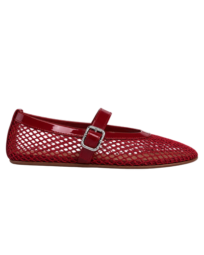 Alaïa Carmine BALLET FLATS IN FISHNET